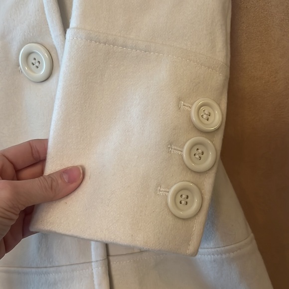 Marvin Richards women’s Wool coat. Off white with buttons , size small - Picture 5 of 15